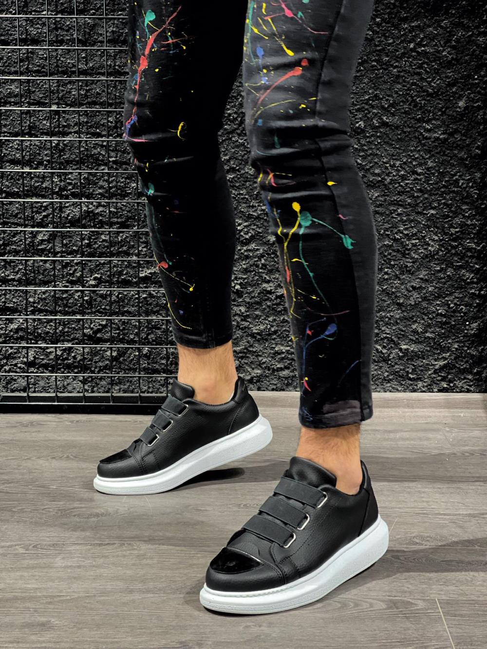 Knack Sneakers Ayakkabı 888 Siyah (Beyaz Taban) m8831