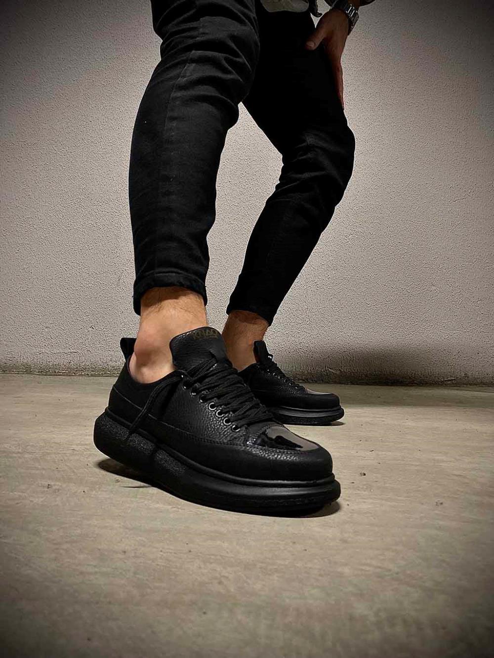 Knack Sneakers Ayakkabı 813 Siyah (Siyah Taban) m9232