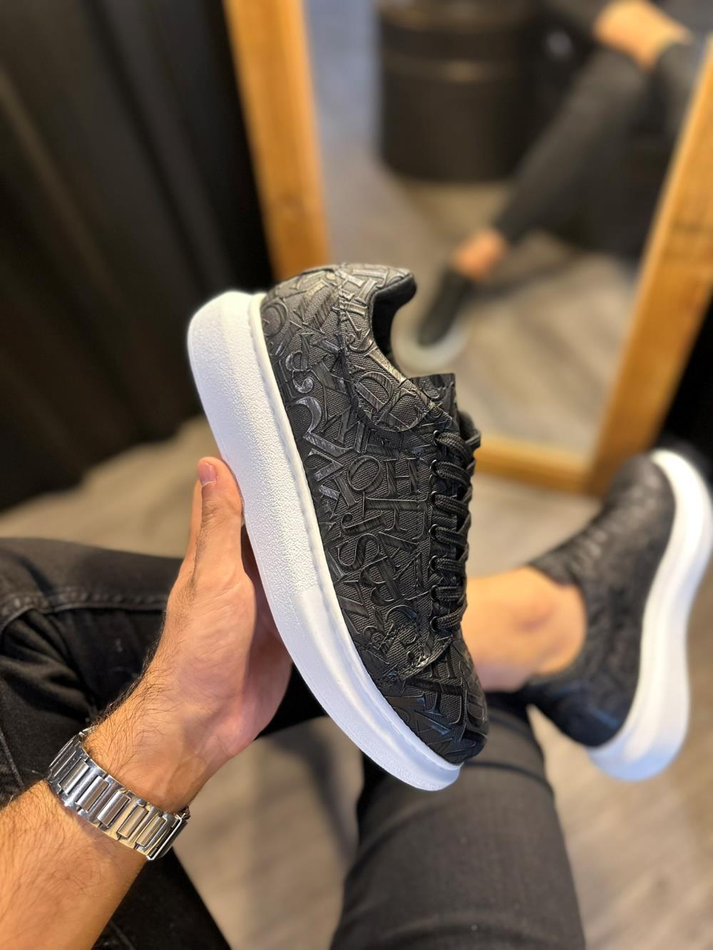 Knack Yüksek Taban Harf Desenli Günlük Ayakkabı 047